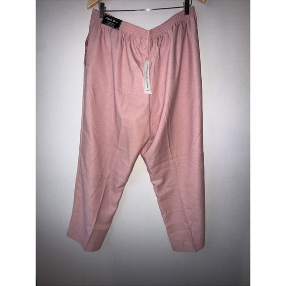 ALFRED DUNNER Women's Pink Pull-on Dress Pants Sz 16 Back Elastic Pockets NWT - Picture 2 of 7